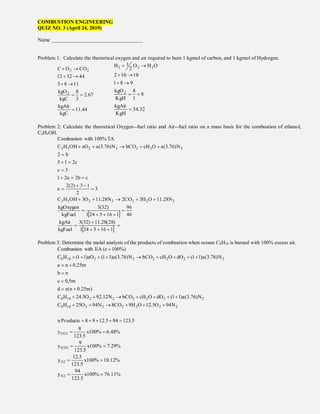 Combustion engineering summer 2019 | PDF