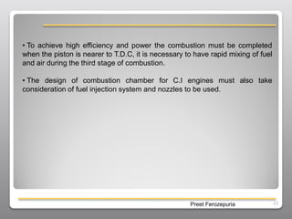Engine Combustion System Combustion in diesel engine | PDF