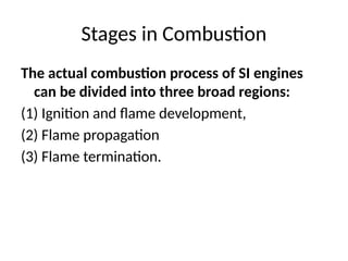Combustion in Spark Ignition Engine . pptx | PPTX