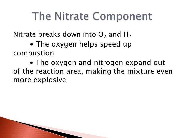 Combustion of gunpowder