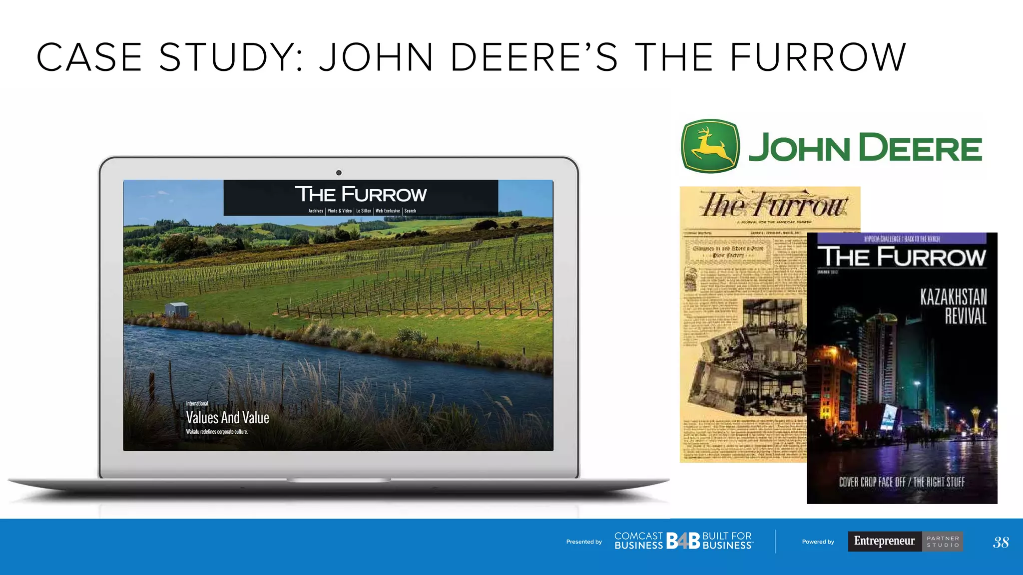 Presented by Powered by
38
CASE STUDY: JOHN DEERE’S THE FURROW
 