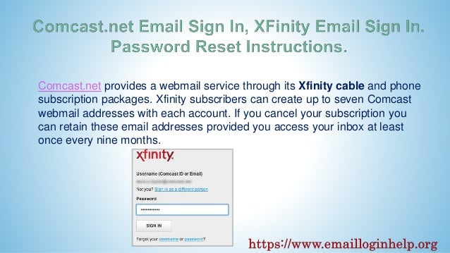 Comcast email sign in