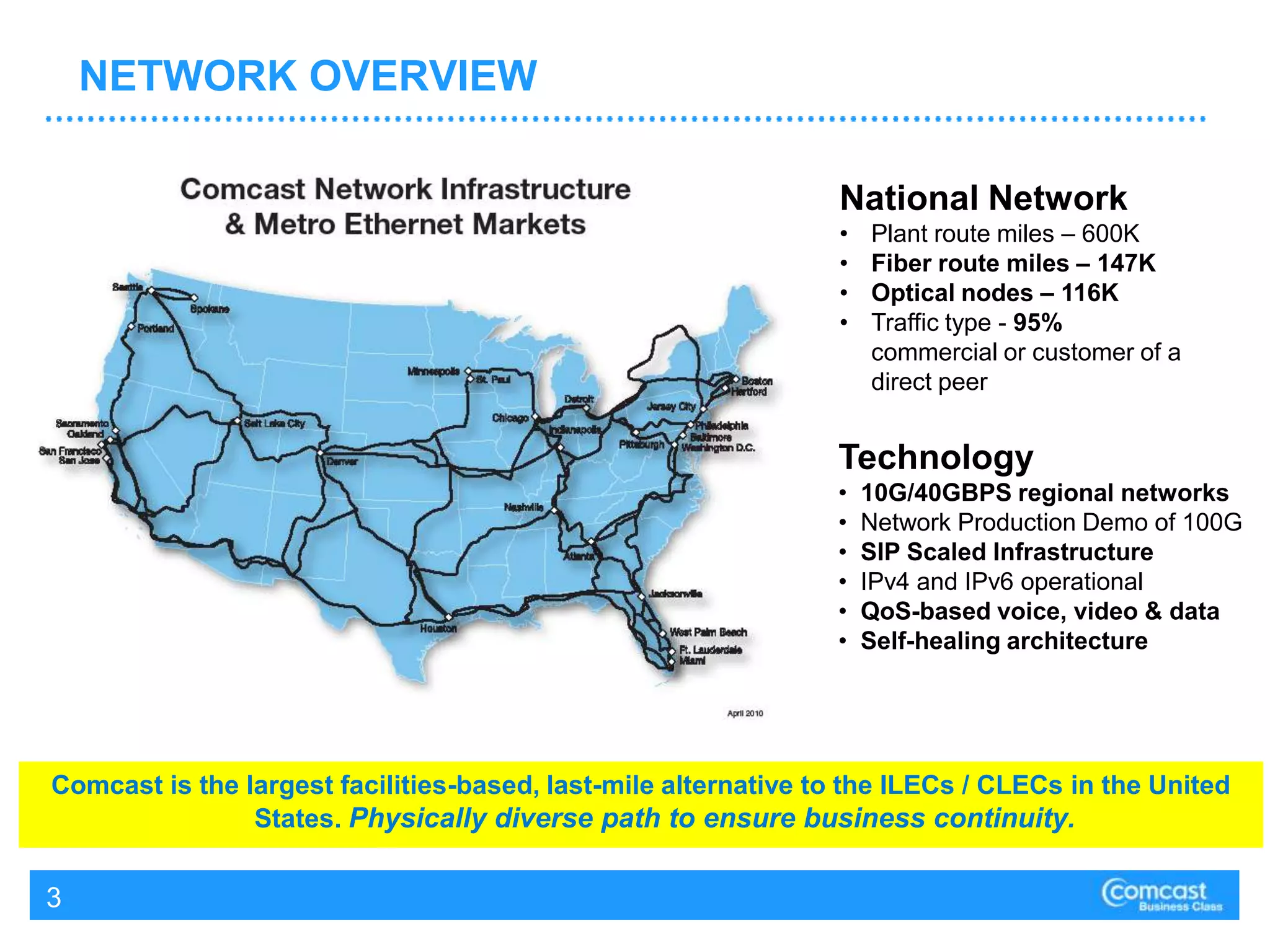 NETWORK OVERVIEWNational NetworkPlant route miles – 600K