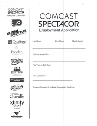 Comcast Spectacor application