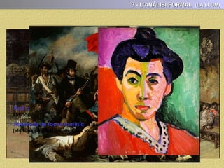 Els estils en els que podem enquadrar les obres en ordre cronològic són:
- EL NEOCLASSICISME
- EL ROMANTICISME
- EL REALISME
- L’IMPRESSIONISME
- EL POSTIMPRESSIONISME
S. XX ( PRIMERA MEITAT )
- EL FAUVISME
- EL CUBISME
- EL SURREALISME
S. XX ( SEGONA MEITAT )
- EXPRESIONISME ABSTRACTE
- EL POP ART
- L’INFORMALISME (P. MATÈRICA)
- MUNCH (EXPRESSIONISME)
S. XIX ( PRIMERA MEITAT )
S. XIX ( SEGONA MEITAT ) - L'ABSTRACCIÓ
2. CONTEXT HISTORICOARTÍSTIC: ÈPOCA, AUTOR I ESTIL
ESTILS OBRES PAU 2017
 