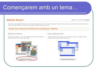Començarem amb un tema… 