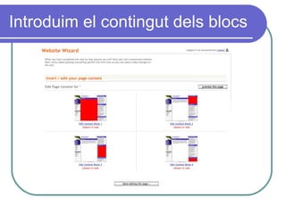 Introduim el contingut dels blocs 