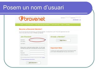 Posem un nom d’usuari 