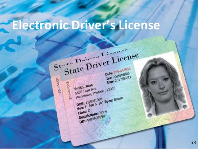 Electronic Driver’s License
18
 