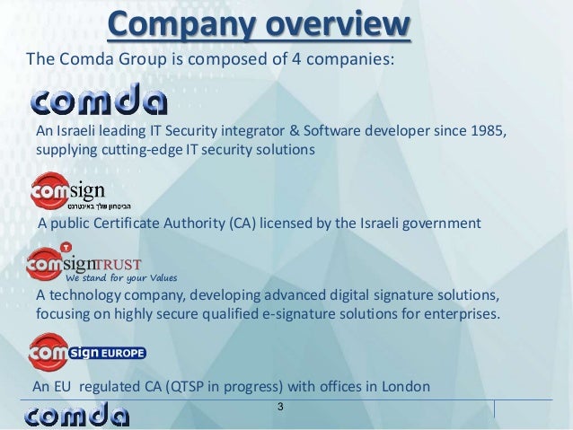 Company overview
The Comda Group is composed of 4 companies:
3
An Israeli leading IT Security integrator & Software develo...