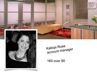 Kaliopi Rose 
account manager 
160 over 90 
 