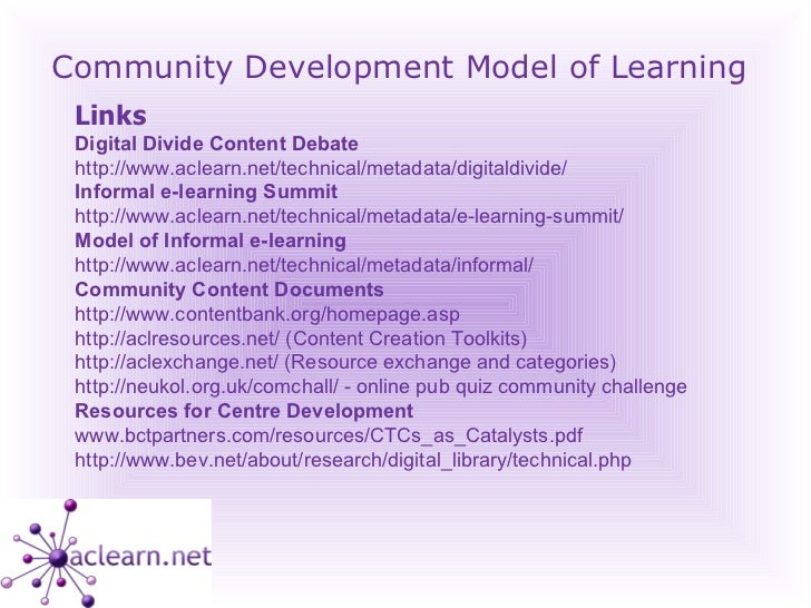 Community Development Model of Learning