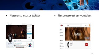 • Nespresso est sur twitter • Nespresso est sur youtube
20
 