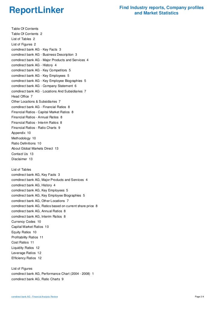 Comdirect Bank Ag Financial Analysis Review