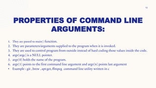 COMMAND LINE ARGUMENT IN C++ | PDF