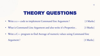 COMMAND LINE ARGUMENT IN C++ | PPT