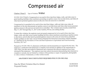 Compressed air
 