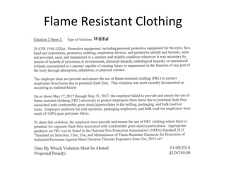 Flame Resistant Clothing
 