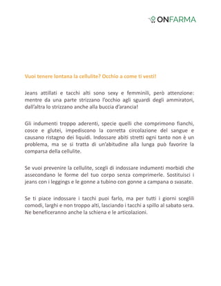 Come combattere la cellulite