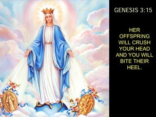 GENESIS 3:15


     HER
 OFFSPRING
 WILL CRUSH
 YOUR HEAD
AND YOU WILL
 BITE THEIR
    HEEL.
 