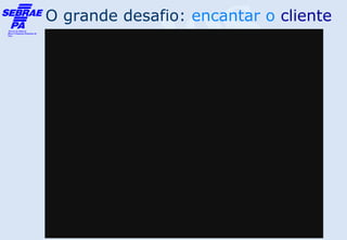 O grande desafio: encantar o cliente
 