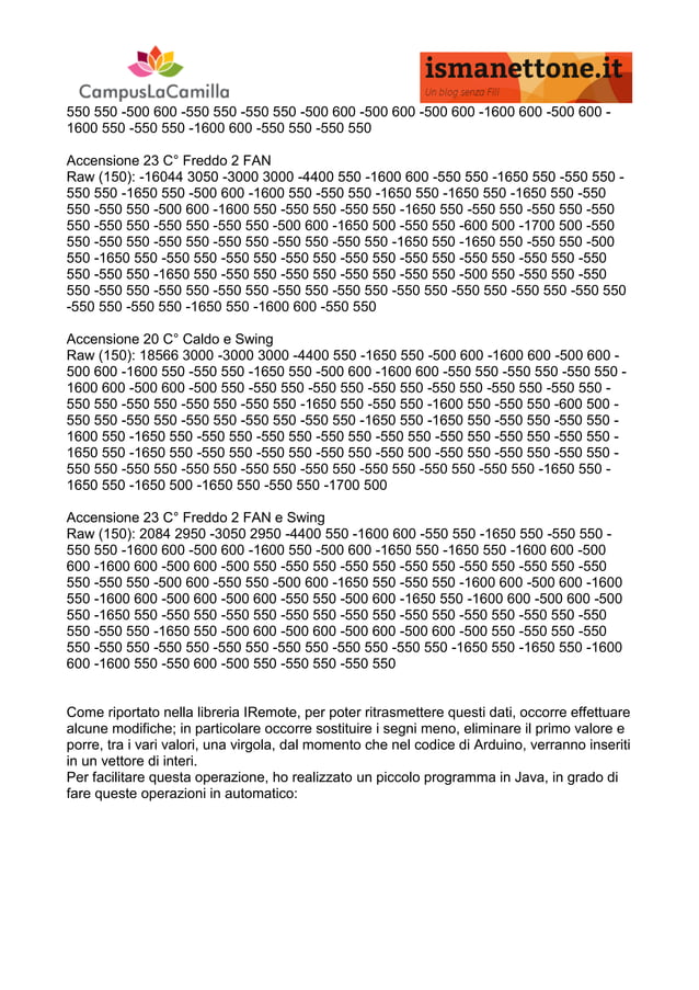 Come comandare il condizionatore di casa con arduino | PDF
