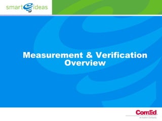 Measurement & Verification
       Overview
 