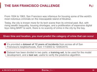 BIG DATA & DATA SCIENCE
From 1934 to 1963, San Francisco was infamous for housing some of the world's
most notorious crimi...