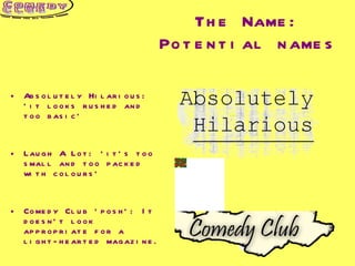 Comedy powerpoint | PPT