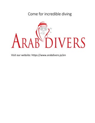 Come for incredible diving
Stay for
the peaceful hospitality
Visit our website: https://www.arabdivers.jo/en
 