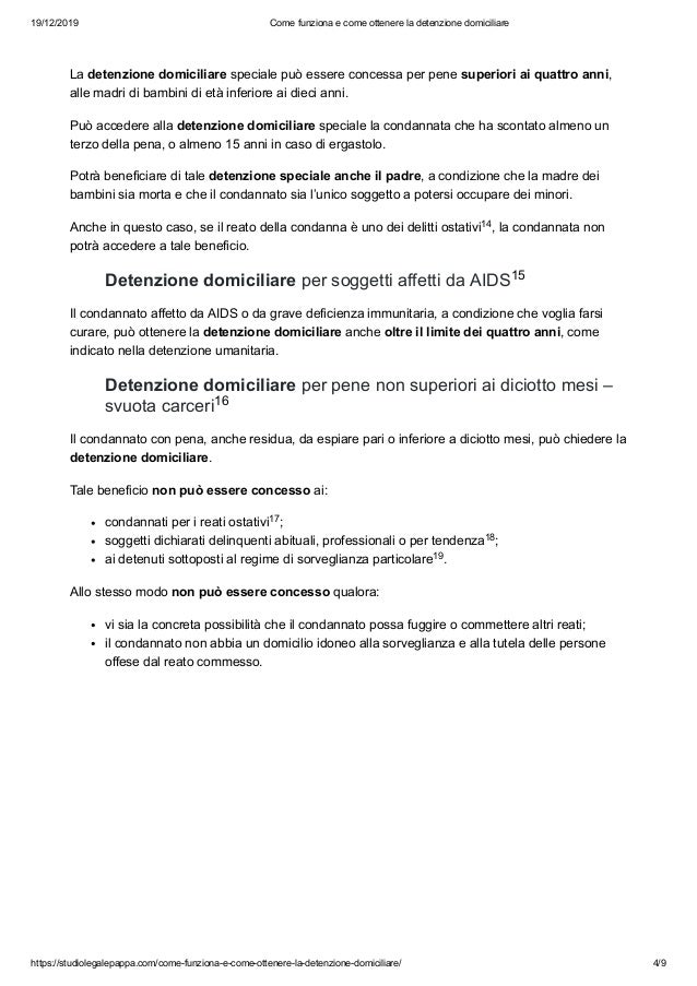 Come funziona e come ottenere la detenzione domiciliare