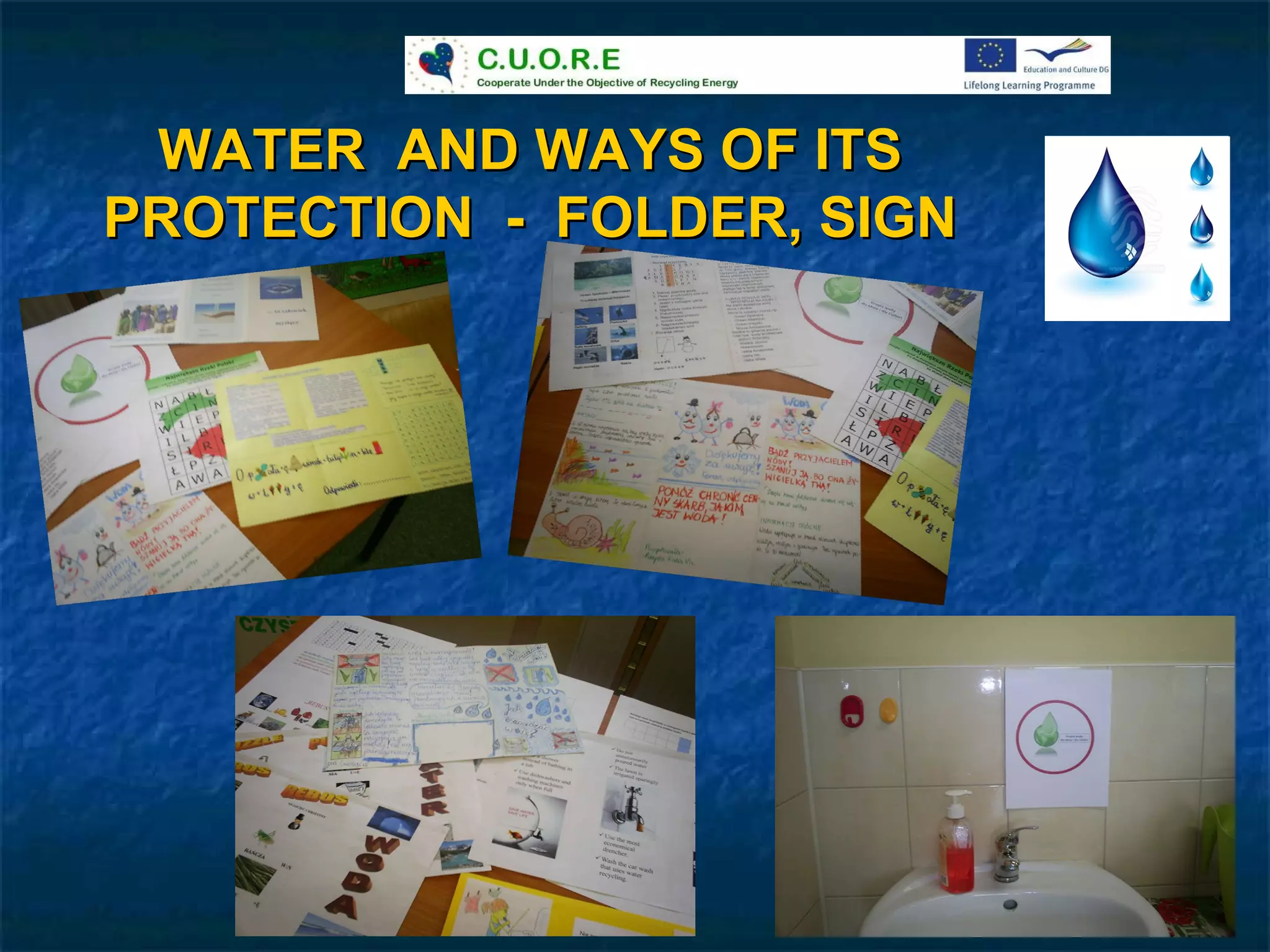 WATER  AND WAYS OF ITS PROTECTION  -  FOLDER, SIGN 