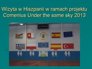 Wizyta w Hiszpanii w ramach projektu
Comenius Under the same sky 2013

 