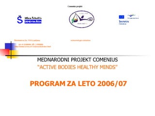 Comenius program 2006-07