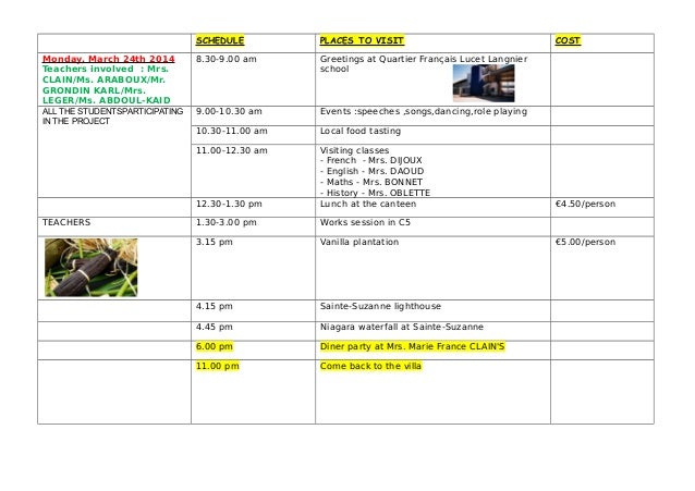 planning semaine