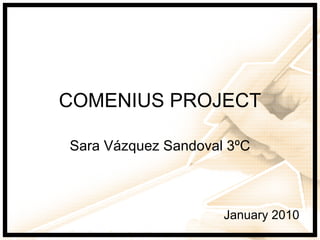 COMENIUS PROJECT Sara Vázquez Sandoval 3ºC January 2010 