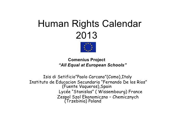 Human Rights Calendar