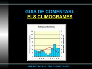 GUIA DE COMENTARI: ELS CLIMOGRAMES JOAN ANTONI VALLS i PAULO – CURS 2010-2011 