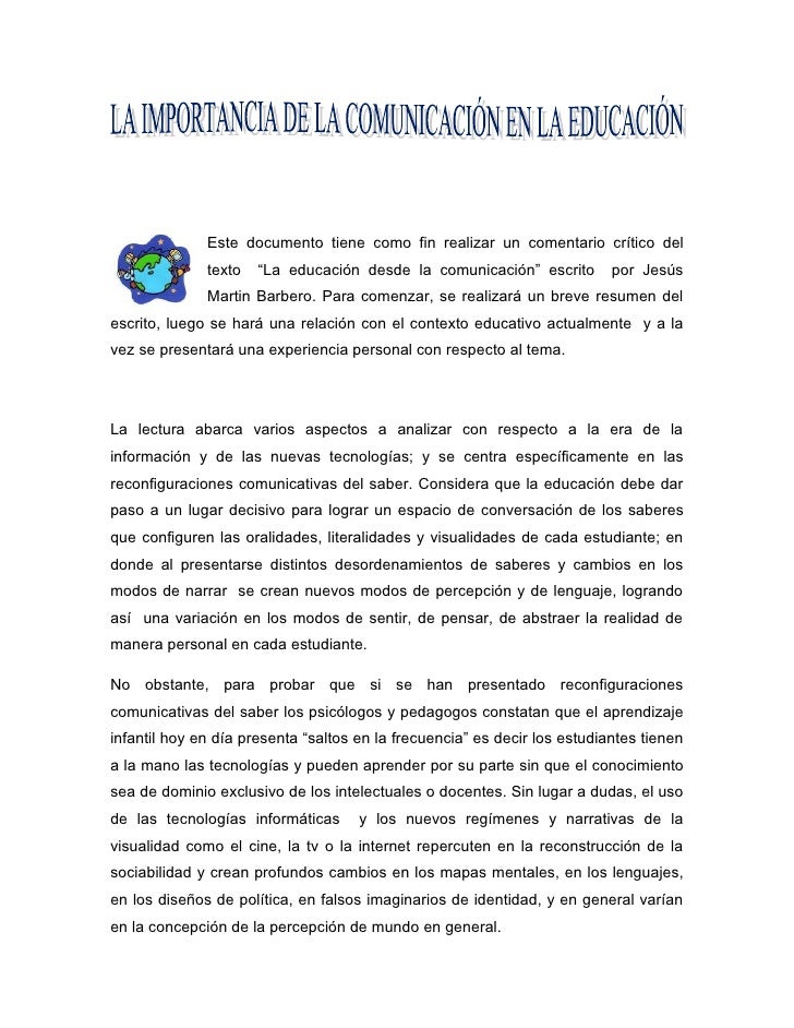 Comentario critico