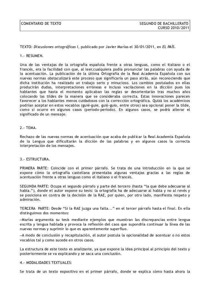 Comentario de texto Comentario de texto