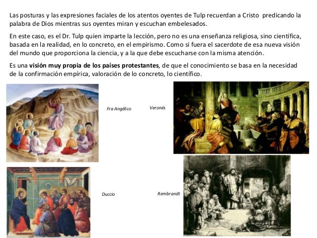 Comentario deLla lección de anatomía de Rembrandt