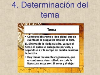 4. Determinación del
tema
 