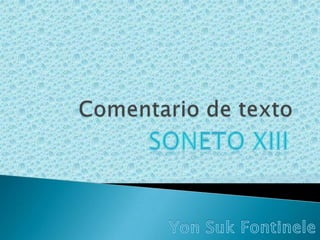 Comentario de texto SonetoxIII Yon Suk Fontinele 