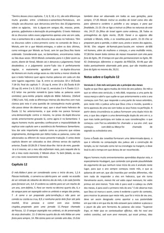 "Dentro desses cinco capítulos. 7, 8, 9, 10, e 11, são sete diferenças
muito grandes entre o hebraico e samaritano Pentateuco, em
relação aos discursos que denunciou sete fora dos 10 julgamentos

também deve ser observado em todas as suas gerações, para
sempre, 17-20. Moisés instrui os anciãos de Israel como eles são
para oferecer o cordeiro e polvilhe o seu sangue, e para que

sobre os egípcios, isto é, águas em sangue, rãs, moscas, peste,
granizo, gafanhotos e destruição do primogênito. O texto Hebraico

finalidade, 21-23. Ele se liga a instruir os filhos na natureza de este
rito, 24-27. Os filhos de Israel agem como ordenou, 28. Todos os

dá os discursos sobre esses julgamentos apenas uma vez em cada,

primogênitos do Egito morto, 29,30. Faraó e os egípcios dão

mas o samaritano dá a cada discurso duas vezes no hebraico. Têm
os discursos sobre o cinco primeiro como no comando de Deus a

vontade a Moisés, Arão, e os israelitas para partir, 31-33. Eles se
preparam para a partida, e obter ouro, prata e vestes dos egípcios,

Moisés, sem ler o que Moisés entregou, e sobre os dois últimos,

34-36. Eles viagem de Ramsés para Sucote, em número de 600

como entregue por Moisés ao faraó, sem ler que Deus lhes havia

mil homens, além de mulheres e crianças, e uma multidão mista,

ordenado. Considerando que, no Samaritano, encontramos todos
os fala duas vezes: DEUS Moisés comandos para ir e falar assim ou

37,38 Eles levam bolos ázimos da massa trouxeram com eles para
fora do Egito, 39. O tempo em que eles permaneceram no Egito, 40-

assim, diante de Faraó, Moisés vai e denuncia o julgamento; Faraó

42. Ordenanças diferentes a respeito da PÁSCOA, 43-49; que são

desobedece, e o julgamento ocorre Tudo isto é perfeitamente

todos pontualmente observado pelo povo, que são trazidos para

regular, e exatamente agradável para os duplos discursos
de Homero em muito antiga vezes eu não tenho a menor dúvida de

fora do Egito no mesmo dia, 50,51.

que o texto hebraico quer agora muitas palavras em cada um dos
sete lugares seguintes: Cap. 8, entre os versículos 18 e 19;Êxodo

Notas sobre o Capítulo 12

7:18-19; final do capítulo 7 : 25 cap 8, entre 19 e 20; Êxodo 8:1920 cap 10, entre 2 e 3; 10:2-3 cap 11, versículos 3 e 4. Êxodo 11:3 -

Versículo 2. Este mês será para vós o princípio dos meses------------

4 O leitor me permite remetê-lo (para todas as palavras assim
omitidos) para minha própria edição da Bíblia hebraica, (Oxford

que se refere este versículo, o mês Abib, respostas a uma parte da
nossa março e abril e que supõe-se que anteriormente a este o ano
começou com Tisri, que responde a uma parte do nosso setembro,
pois neste mês o judeus acha que Deus criou o mundo, quando a

1780,2 vols. fol), onde as diferenças inteiras são descritos com mais
clareza pois esta é uma questão de consequência muito grande,
não posso deixar de observar aqui, que o atual texto hebraico de
Êxodo 11 fez anteriormente, e que ainda me parece fornecer
uma demonstração contra si mesmo, na prova do duplo discurso
sendo anteriormente gravado lá, como agora é no Samaritano. E
alguns homens muito aprendeu confessaram a impossibilidade de
explicar este capítulo sem a assistência do Pentateuco Samaritano.
Vou dar este importante capítulo como eu presumo que estava
originalmente, distinguindo por itálico todas as palavras, como são
adicionados ou diferem do nosso presente tradução. E antes deste

Supõe-se que Deus agora mudou do início do ano judaico. Do mês a

terra apareceu de uma vez com todos os seus frutos na perfeição. A
partir desta circunstância os judeus formaram uma dupla início do
ano, o que deu origem a uma denominação dupla do ano em si, a
que mais tarde participou em todas as suas considerações: o que
começou com Tisri ou setembro foi chamado a sua ano civil; que
começou
com Abib ou Março foi
chamado
de
sagrado ou eclesiástico ano.

capítulo devem ser colocados os dois últimos versos do capítulo

Como o Êxodo dos israelitas formaram uma determinada época, o
que é referido na computação dos judeus até a construção do

anterior, Êxodo 10:28-29: E Faraó disse-lhe: Vai-te de mim, guarda-

templo, eu ter marcado como tal na cronologia na margem, e deve

te a ti mesmo, ver o meu não enfrentam mais, pois naquele dia tu

levá-lo até o tempo em que deixou de ser reconhecido.

vês o meu rosto morrerás; E Moisés disse: Tu bem falado, eu vou
ver o teu rosto novamente não mais.

Alguns homens muito eminentementes aprendidas disputar esta, e
especialmente Houbigant, que contende com grande plausibilidade

Capítulo 12

do argumento de que nenhum novo início do ano é anotado neste
lugar, para que o ano sempre começou neste mês, e que as

O mês Abibe é para ser considerado como o início do ano, 1,2 A

palavras de vem ser, que são inseridos por versões diferentes, não

Páscoa instituída, o carneiro ou cabrito para ser usado na ocasião
de ser retirado do rebanho do décimo dia do mês, e de cada família

tem nada de responder a eles em hebraico, que ele torna
literalmente assim, mensis Hic est vobis caput mensium; hic vobis

para fornecer um, 3,4. O cordeiro ou cabrito para ser um macho de
um ano, sem defeito, 5. Para ser morto no décimo quarto dia, 6, e

primus est anni mensis. "Este mês é para você o cabeça ou chefe

do sangue para ser aspergido sobre os umbrais e vergas das portas,
7 . A carne a ser preparado pela torrefação, e não para ser

dos meses, é para você o primeiro mês do ano." E ele observa mais
que Deus só marca-o assim, como é evidente a partir do contexto,
para mostrar às pessoas que neste mês, que foi o início de seu ano,

comido ou cozida ou crua, 8,9; e nenhuma parte dele ficar até pela

deve ser assim designado como apontar a sua posteridade

manhã,

lombos

em que mês e em que dia do mês estavam para celebrar a páscoa e

cingidos, preparado para uma jornada 11. Porque chamado

10 as

pessoas

a

comer

com

seus

o jejum de pão sem fermento. As palavras são estas: "Superest

de Páscoa, 12. O sangue aspergido nos umbrais, os de preservação
do anjo destruidor, 13. O décimo quarto dia do mês Abibe ser uma

Ergo, et Hebr ipso ex contextualizar efficitur, não hic novi ano
ordinis constitui, sed eum anni mensem, qui esset primus, ideo

festa para sempre, 14. Pão ázimo para ser comido sete dias, 15.Este

 