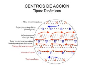 CENTROS DE ACCIÓN
                      Tipos: Dinámicos


                                 A       A       A
                             B       B       B       B

                            A        A       A           A
                        B        B       B   B               B
                            A        A       A       A

                         B           B       B           B

                                 A       A       A
Fuente:wikimedia
 
