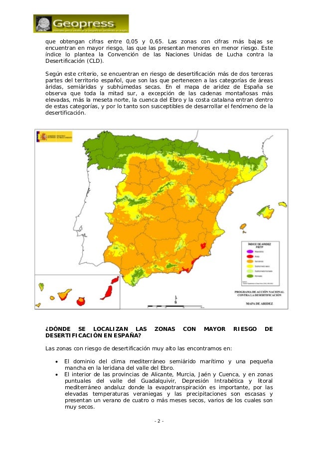 Erosión Y Desertificación En España