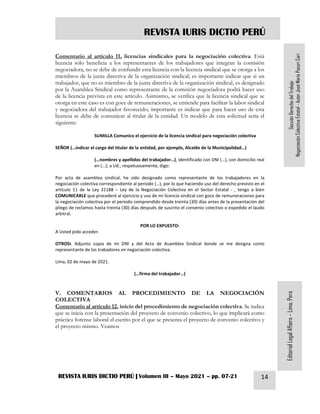 COMENTARIOS A LA LEY 31188 - LEY NEGOCIACIÓN COLECTIVA EN EL SECTOR ...