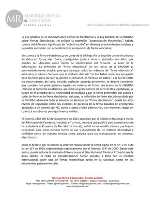 Comentarios al nuevo decreto de firma electronica en colombia
