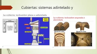 Cubiertas: sistemas adintelado y
abovedado
 