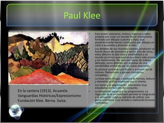 Comentarios "Karl Schmidt Rottluff, Franz Marc & Paul Klee"